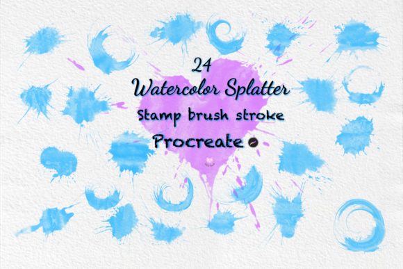 Download Stamp Brush Procreate Watercolor Stroke - Procreate watercolor Collection