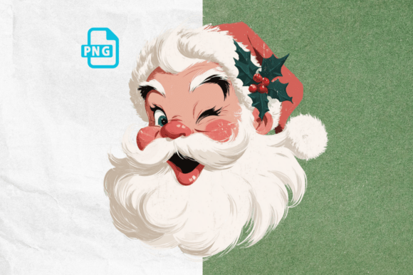 Download Christmas Retro Vintage Santa PNG - Santa Collection