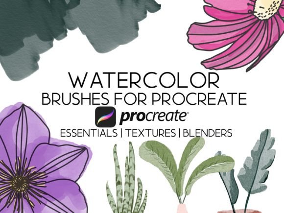 Download Procreate Watercolor Brush Set - Procreate watercolor Collection