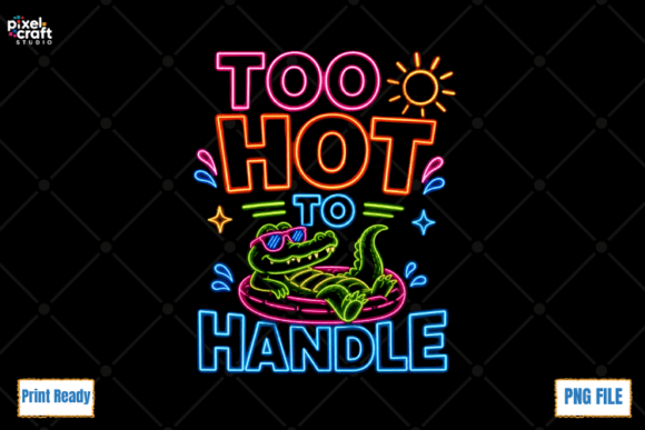 Download Retro Neon Summer Alligator PNG - Premium Resources