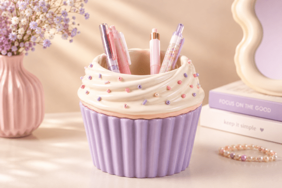 Download Cute Cupcake Pen Holder - Pen Collection