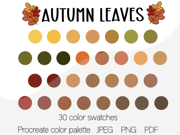 Download Autumn Leaves Procreate Color Palette - Premium Bundle