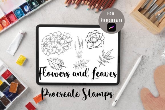 Download Flowers and Leaves Procreate Stamps - Premium Bundle