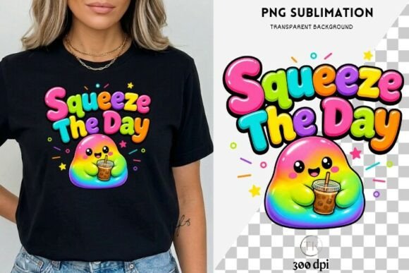 Download Squeeze the Day PNG | Cute Colorful Blob - Premium Resources