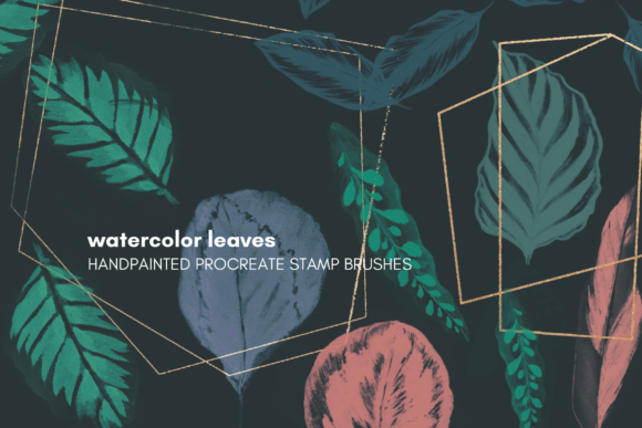 Download ProCreate Watercolor Leaves Brushes - Procreate watercolor Collection